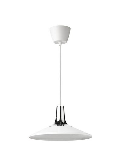 Buy Pendant Lamp Chrome Effect White 38 Cm in Saudi Arabia