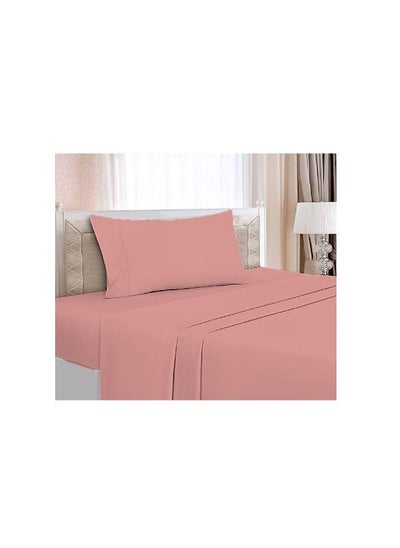 Buy Double bed sheet set with elasticated edges made of 100 percent super soft cotton provides the perfect finishing touch is comfortable durable and beautiful in Saudi Arabia