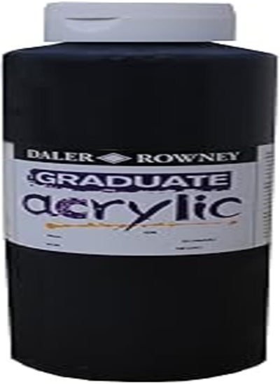 اشتري Daler Rowney 123100026 Graduate Acrylic Color, 1 Liter - Black في مصر