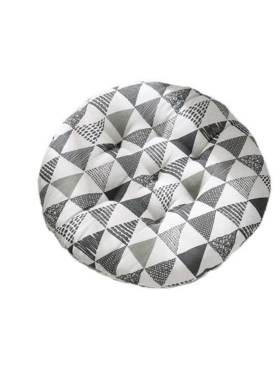 Buy Comfortable Home Office Cotton Linen Breathable Round Chair Cushion in UAE