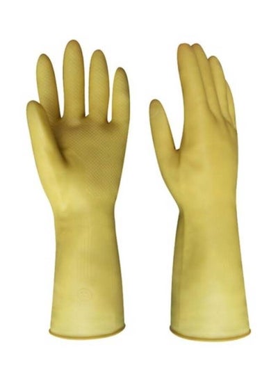 Buy Pair Of Household Latex Cleaning Gloves- Medium Size in UAE