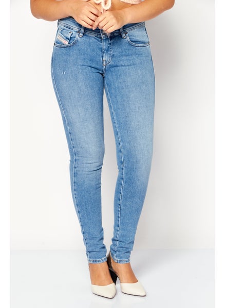 اشتري Women Skinny Fit 2018 Slandy-Low Stretchable Denim Jeans, Blue في الامارات