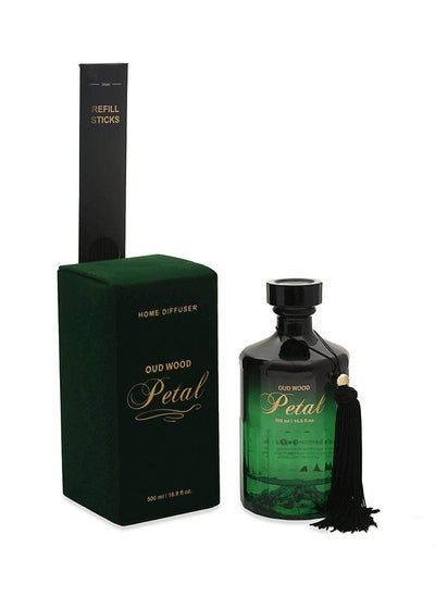 اشتري Petal Oud Wood Diffuser, Green - 500ml في الامارات