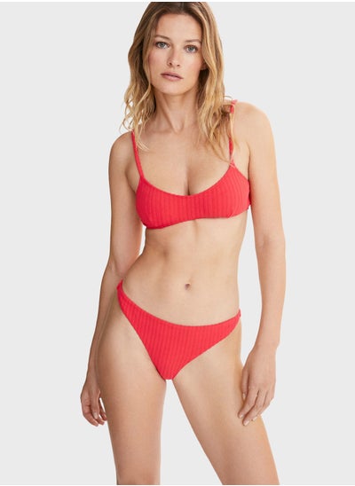 Buy Striped Textured Bikini Top in UAE