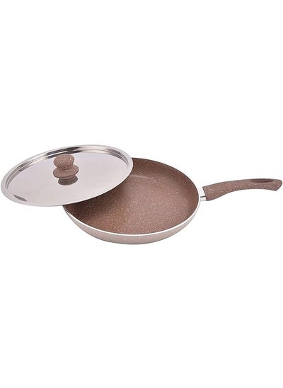 Buy Granite Fry Pan With Cover 28 cm 3.5 mm in Saudi Arabia