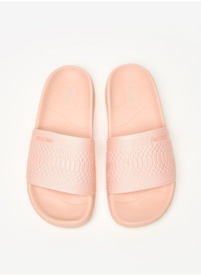 Buy Women's Textured Slide Slippers in Saudi Arabia