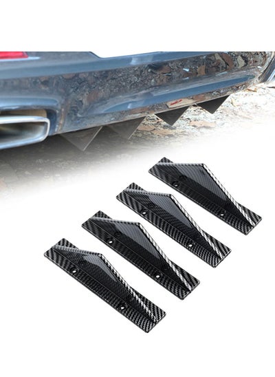 Buy 4Pcs Universal Rear Bumper Wing Lip Diffuser, Car Anti-Crash Accessories Spoiler Shark Fin Protector, Rear Bumper Splitter Lip Wing for Auto Decoration Car SUV Truck in UAE