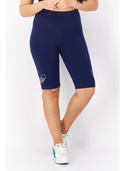 Buy Women Sportswear Fit Cyling Leggings Short, Navy Blue in UAE