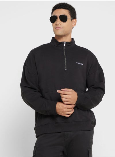 Buy Logo Half Zipper Sweatshirt in Saudi Arabia