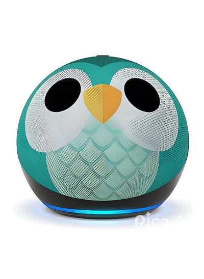 Buy Echo Dot Kids owl shape fifth generation latest version in UAE