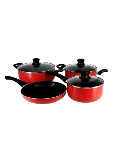 Buy 8pcs Multipurpose Non-Stick Cookware Set Cookware Pots and Pans Set Comfort Grip handle in UAE