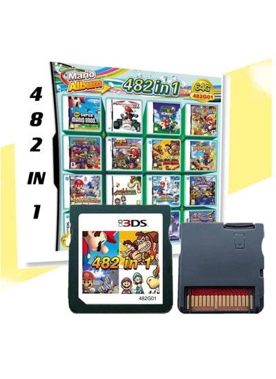 اشتري 482 in1 Super Combination Game Card, Contains 482 Classic Retro Games, Suitable for Entertainment Suitable for NDS, NDSi,3DS, New,2DS في الامارات