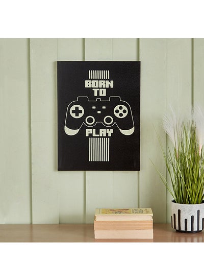 Buy Gaming Artistry Born to Play Glow in the Dark Canvas Wall Art 40 x 1.8 x 30 cm in Saudi Arabia