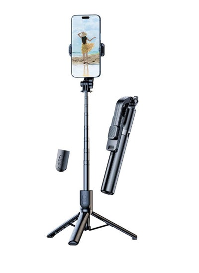 Buy ECVV 130cm Phone Selfie Stick Tripod with Remote Control Portable Rotate Phone Holder Extendable Tripod Stand Compatible with iPhone Android Smartphone in Saudi Arabia