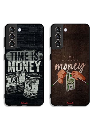 اشتري Two Cases For Samsung Galaxy S21 Plus 5G Protective Covers Time is Mony في السعودية