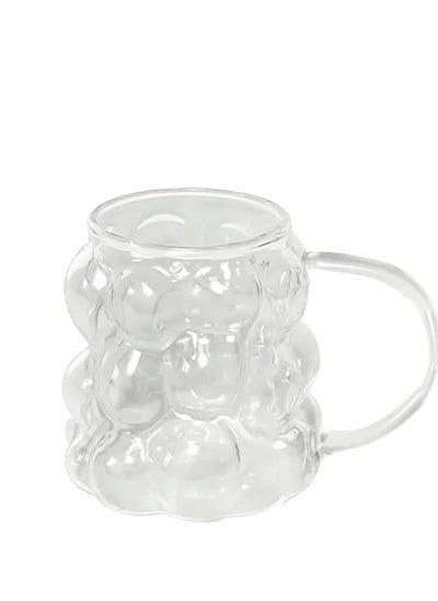 اشتري Heat Resistant Bubbles Shaped Glass Hot and Cold Drinks Mug - 350ml في مصر