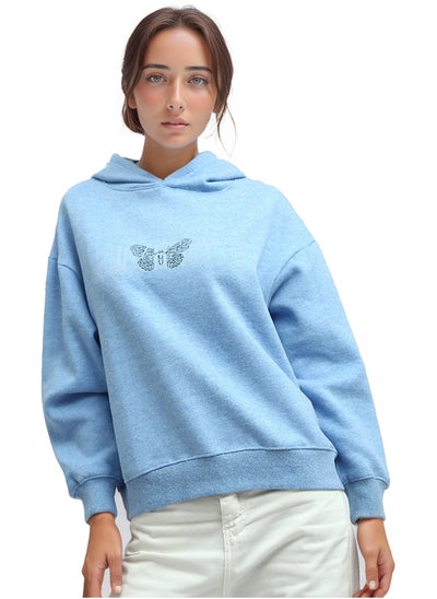 اشتري Heather Sky Blue Hoodie Long Sleeves في مصر