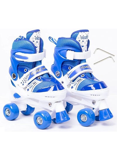 Buy Adjustable Roller Skate Shoes 2-Rows 4-Wheels Size 31-34 in Egypt