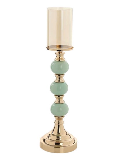 Buy Driss Pillar Candle Holder, Gold – 10x24 cm in UAE