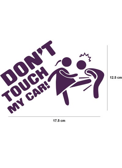 Buy Don't Touch My Car "Girl" Sticker - Purple in Egypt