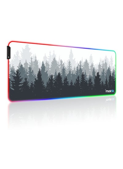 Buy RGB Gaming Mouse Pad Large [300 x 800 mm] Anti-Slip - Waterproof - forest Design. in Saudi Arabia