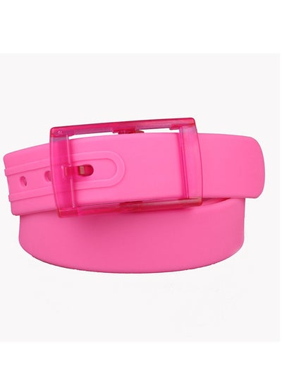 اشتري High Quality Silicone Belt For Men And Women 116.5cm Pink في السعودية
