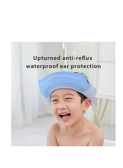 Buy Silicone shower cap for children - bath cap - head cover - adjustable according to the size of the child's head - multi-colored in Egypt