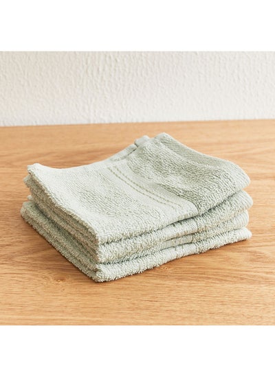 اشتري Essential 4-Piece Carded Face Towel Set 30 x 30 cm في الامارات