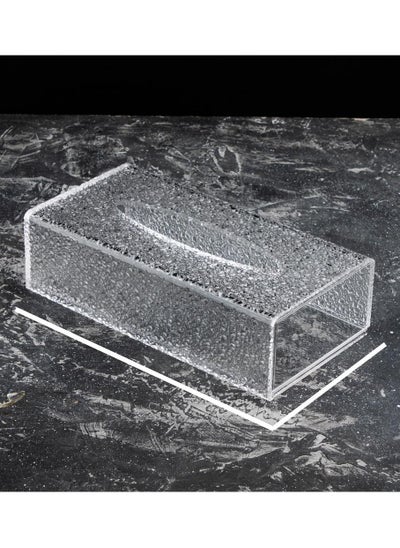 Buy Clear frosted upscale acrylic tissue holder box in Saudi Arabia