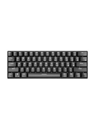 اشتري 61-Key Dual Mode Mechanical Bluetooth Wireless Keyboard Black في السعودية