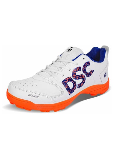 Buy Beamer Cricket Shoes | Fluro Orange/White | For Boys and Men | Light Weight | Durable | 7 UK, 8 US, 41 EU in Saudi Arabia