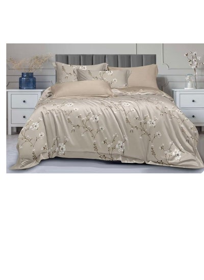 Buy 4pcs Soft & Breathable Cotton Single Comforter for All Seasons Duvet inserted bedding set in UAE