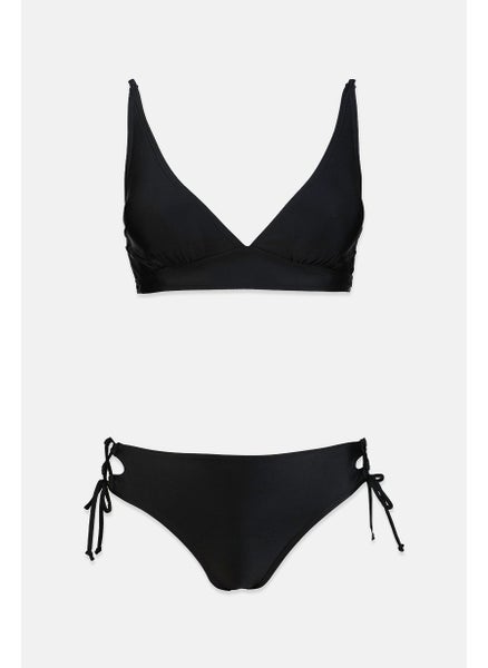 اشتري Women 2 Pcs Solid Bikini Set, Black في السعودية