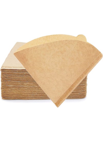 Buy Coffee Filter 100 Count, V60 Coffee Paper Filter Unbleached Disposable Coffee Filter Paper for Pour Over and Drip Coffee Maker (2-4 Cups) in Saudi Arabia