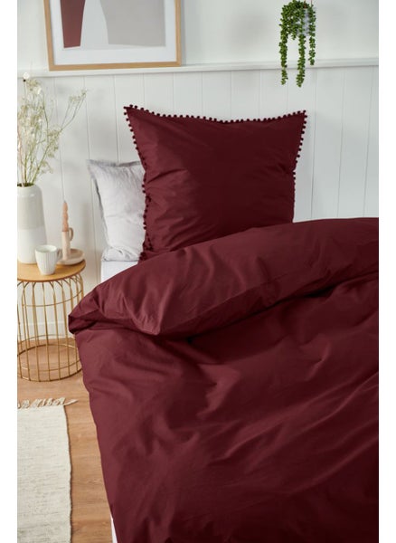 اشتري Single Plain Premium Cotton Duvet Set 140 x 200 cm, Maroon في الامارات