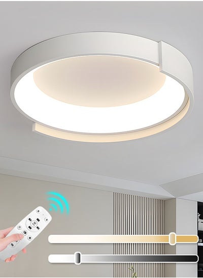 Buy LED Ceiling Light, Dimmable Flush Ceiling Light with Remote Control 3000-6000K Soft Light, 18.8” Black LED Light for Bedroom, Living Room, Library, Corridor,52W in UAE