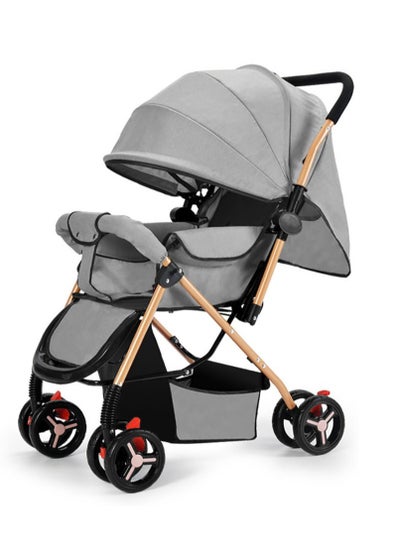 اشتري Two-Way Baby Stroller, Sitting/Lying/Folding Portable Stroller, Stroller, Eva Eight Wheels في الامارات