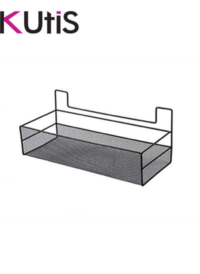 اشتري 1-Piece Bathroom Shelf Shower Shampoo Soap Organizer Wall Mounts Storage Rack Black 36x15x9Centimeter في الامارات