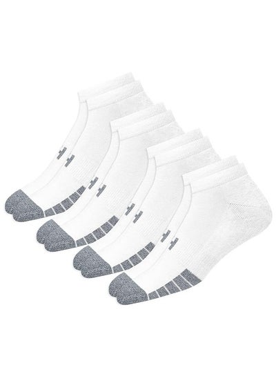 Buy KOPNHAGN Ankle Socks Sports Cotton Cushion Socks for Men Women Unisex Low Cut Socks, Pack of 4, Free Size, White in UAE