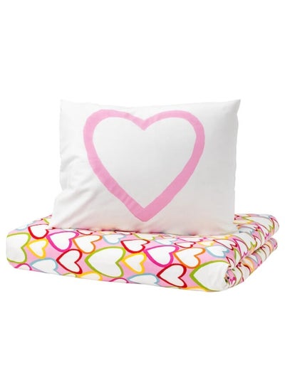 اشتري Duvet cover and pillowcase, multicolour, 150x200/50x80 cm في السعودية