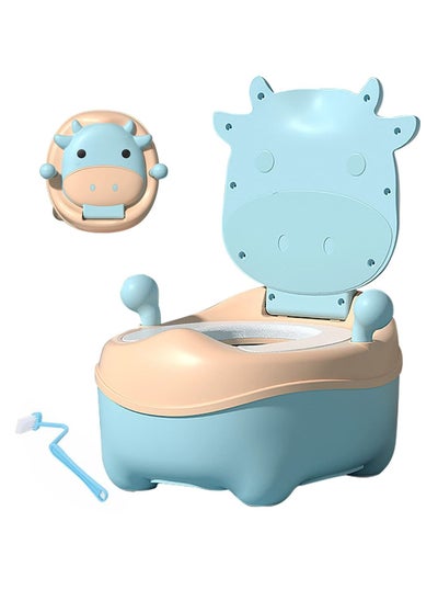 Buy Potty Toilet Trainer Baby Potty Training Seat with Handles, Toddler Kids Potty Chair with Lid & High Back Support Removable Potty Pot Basin, Portable Children Travel Potty Toilet for Camping Outdoor in Saudi Arabia