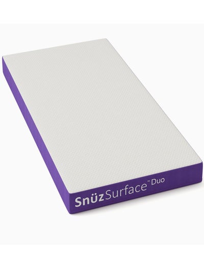 Buy Snuzsurface Duo Dual Sided Cot Bed Mattress Snuzkot 68 X 117 Cm With Waterproof Surface in UAE