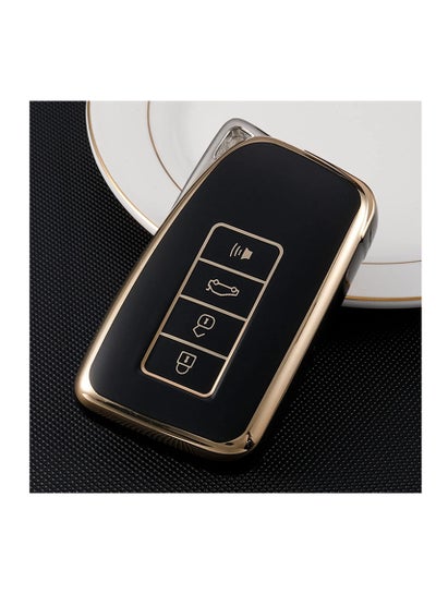 Buy Lexus Key Cover Key Fob Case for Lexus Tpu Full Shell Cover Remote Key Chain Black 4 Button in UAE