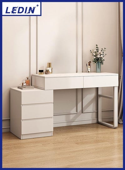 Makeup Vanity Desk, Dressing Table with 5 Drawers, Dressing Table Set with  Mirror, Storage Cabinets for Girls Dressing Table Bedroom  Furniture(Off-White(100-130) x40x73) price in UAE | Noon UAE | kanbkam