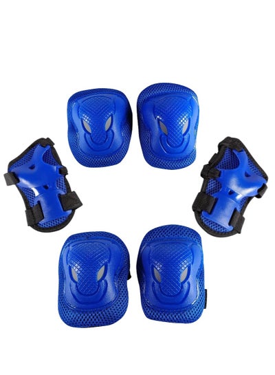 Buy G-140 Adults Protective Gear Set 6PCS for Skating Cycling Scooter, Blue in Egypt