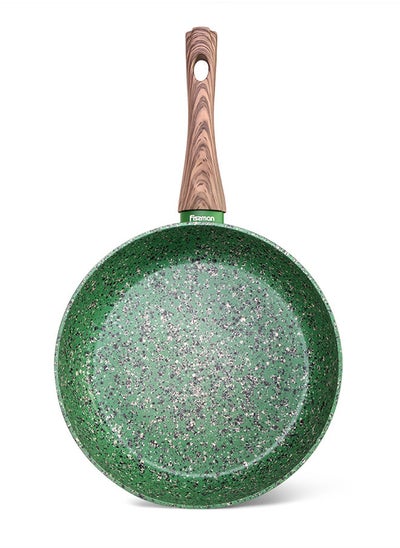 Buy Deep Frying Pan Malachite 26x6.5cm With Induction Bottom (Aluminium With Non-Stick Coating) in UAE