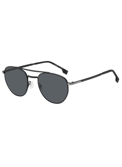 Buy Men's UV Protection Rectangular Shape Metal Sunglasses BOSS 1631/S GREY 47 - Lens Size: 46.8 Mm - Mtt Black in Saudi Arabia