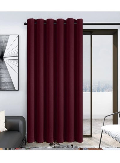 Buy Room Divider Blackout Curtains Thermal Insulated Decor Grommet Blackout Drapes for Bedroom Dining Studio Office Red 200x270/200x240/200x200cm in UAE