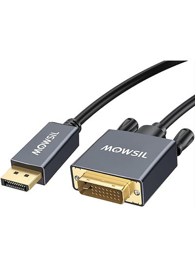 Buy Mowsil Display Port DP to DVI-D 2 Mtr Cable, Supported Resolution 3840x2160@30Hz, High Speed Male to Male Cord Compatible with PC, Laptop, HDTV, Projector, Monitor in UAE