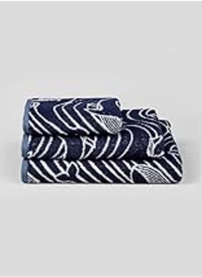 Buy Matalan Whale Print 100 Percent Cotton Towels, 130 cm x 70 cm Size, Blue in Egypt